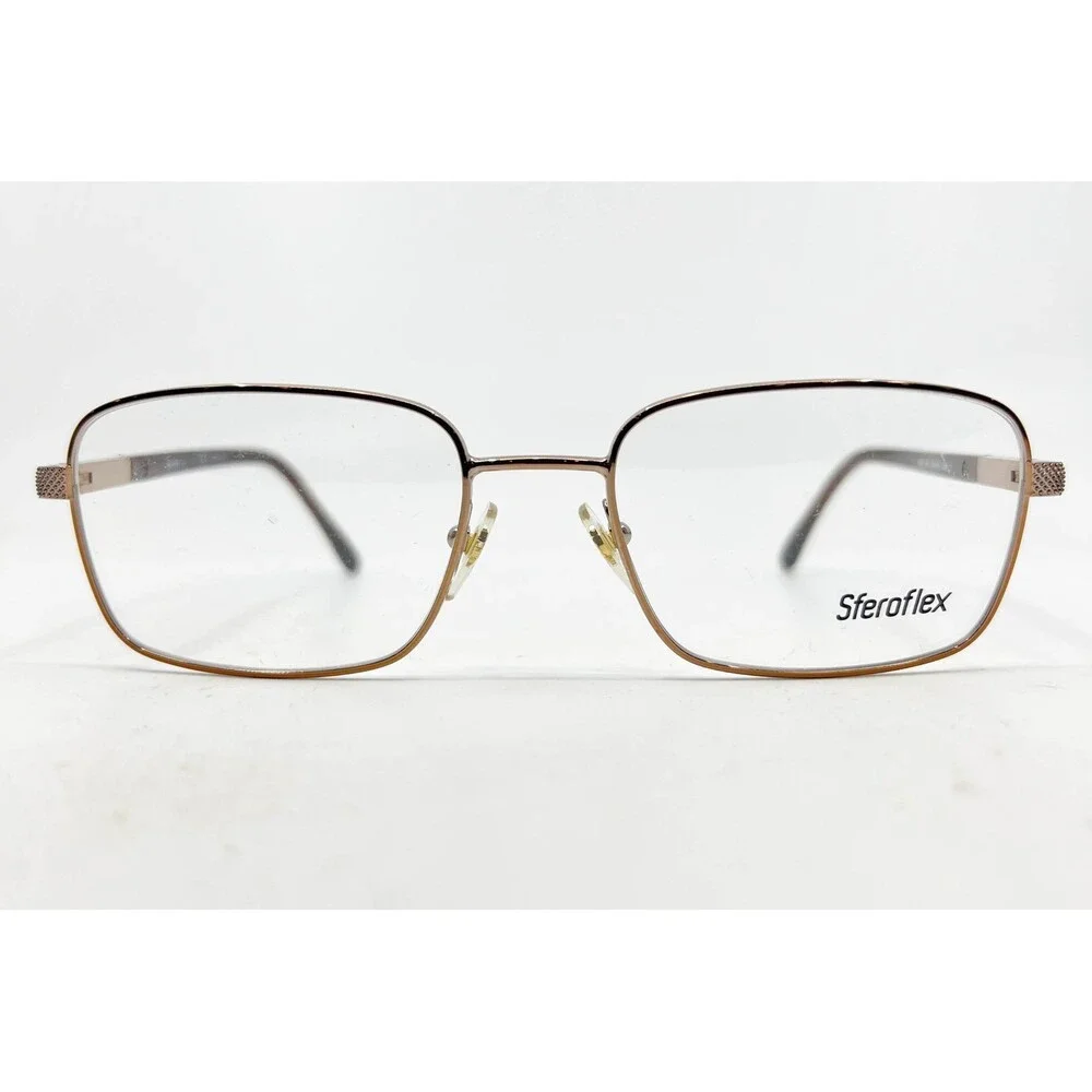 Sferoflex 2266 267 Brown Metal Eyeglass Frames Womens 53-18-140 Rectangle